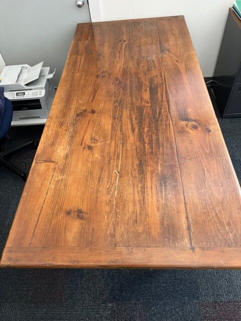 Solid Oak Rustic Farmhouse Table 75x35x28