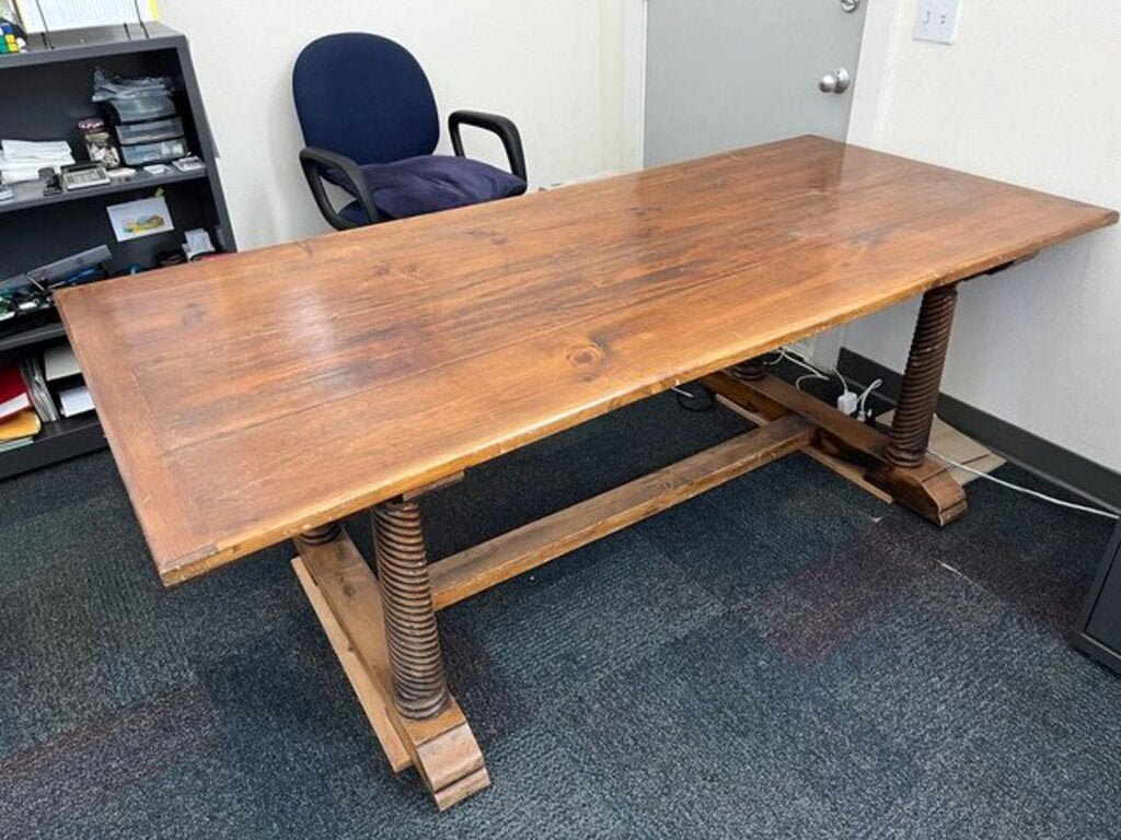 Solid Oak Rustic Farmhouse Table 75x35x28