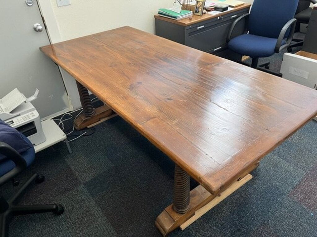 Solid Oak Rustic Farmhouse Table 75x35x28