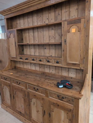 Large Farmhouse Country Pine Kitchen Dresser 77x20x90