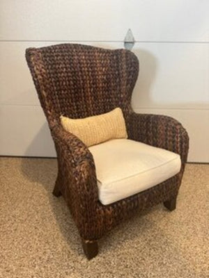 Pottery Barn Seagrass Wingback Chair
