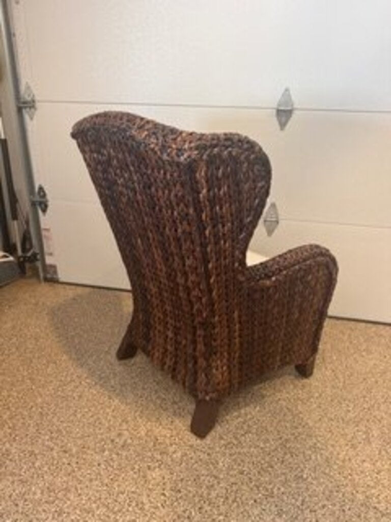Pottery Barn Seagrass Wingback Chair