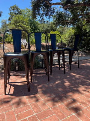 Restoration Hardware Remy Metal Stools (set of 4) orig $1000