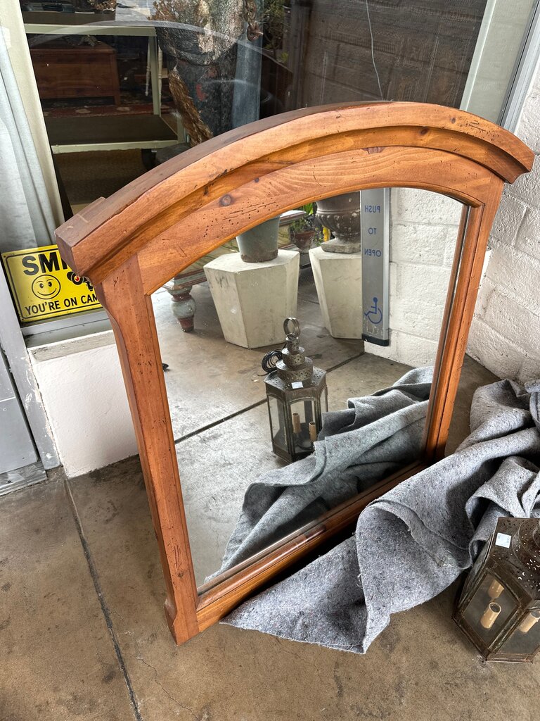 Wood Frame Arched Mirror 36x40