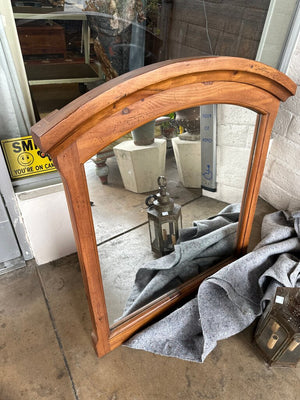 Wood Frame Arched Mirror 36x40