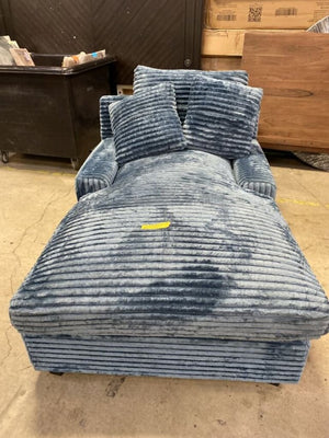 Blue Upholstered Chaise Lounge