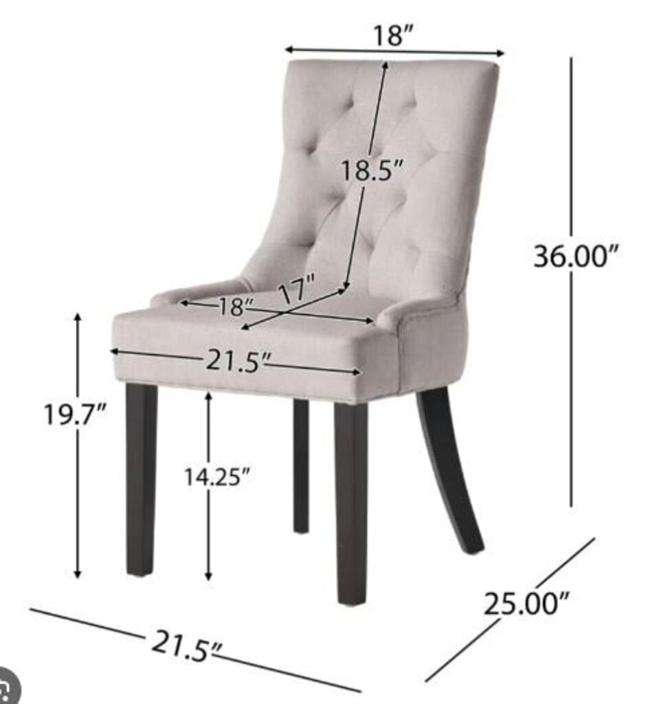Tufted Diamond Stitching Dining Chair by Miss Daisy's Consignment & Auction House