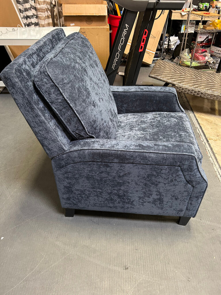 Navy Upholstered Serra Push Back Recliner