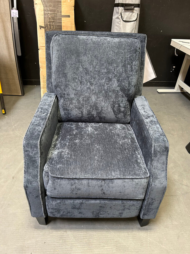 Navy Upholstered Serra Push Back Recliner