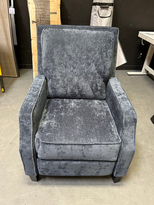 Navy Upholstered Serra Push Back Recliner