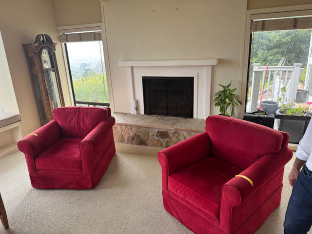 Red Upholstered Armchair