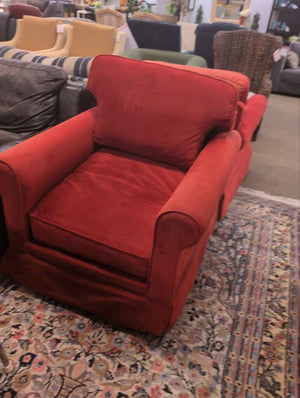 Red Upholstered Armchair