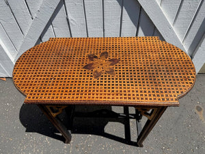 Vintage Wooden Inlay Accent Table 15x31x27