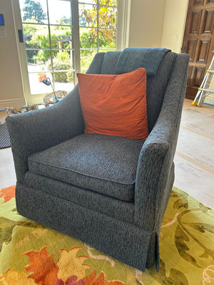Blue Swivel Upholstered Chair