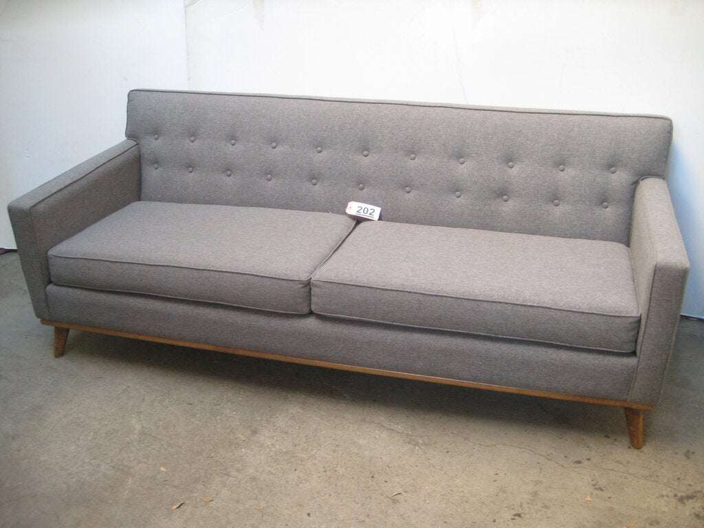 1970 Scandinavian New Upholstered Sofa 84" W.