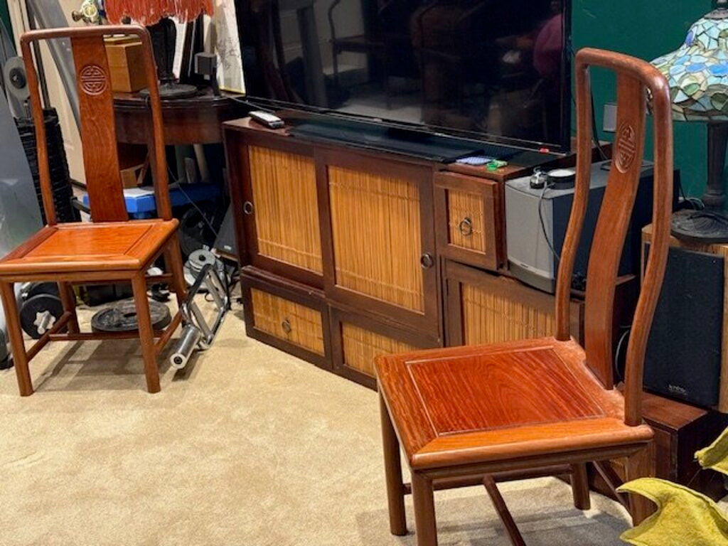 Chinese Rosewood Chairs ( pair)