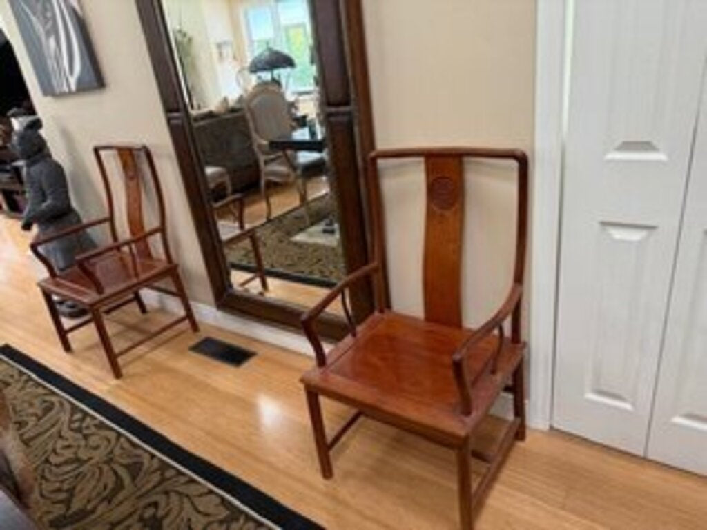 Chinese Rosewood Armchairs ( pair)