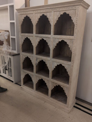 Moroccan Wood Carved Bookcase 53x13x71