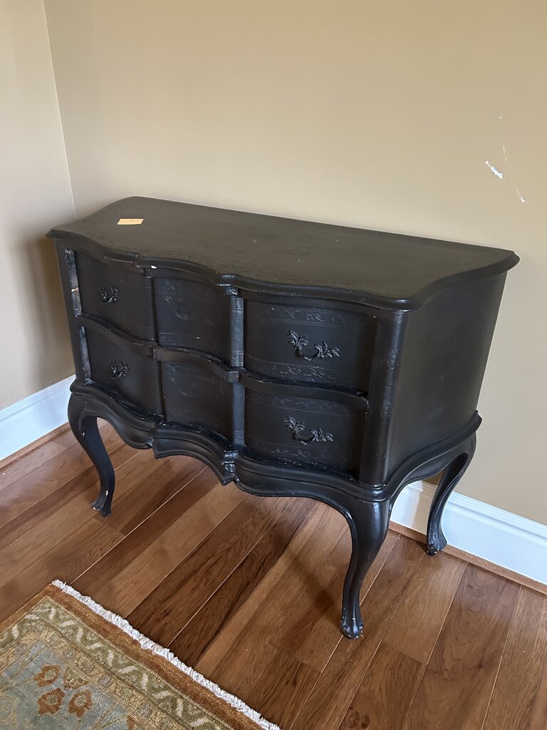 French Style Black 2 Drawer Dresser 17x38x31