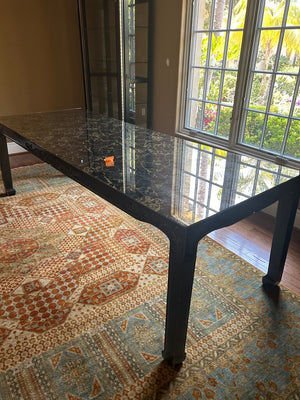 Black Smoked Mirror Top Table 96x36x30