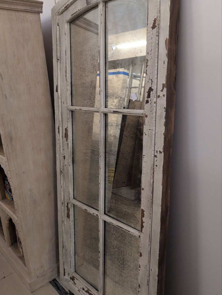 Antique Arched Top Farmhouse Windows (pair) 72x31