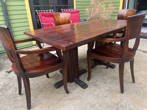 Balinese Burma Padauk Dining Table + 6 Chairs (63x35x29)