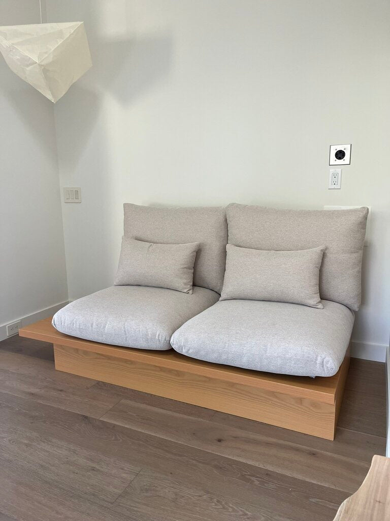 Modern Wooden Storage Sofa Orig $1200 (68" W)