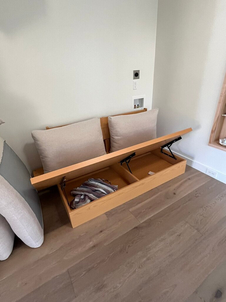 Modern Wooden Storage Sofa Orig $1200 (68" W)