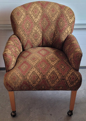 Upholstered Armchair on Casters
