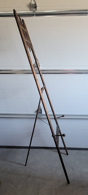 Antique Stick & Ball Wood Display Easel