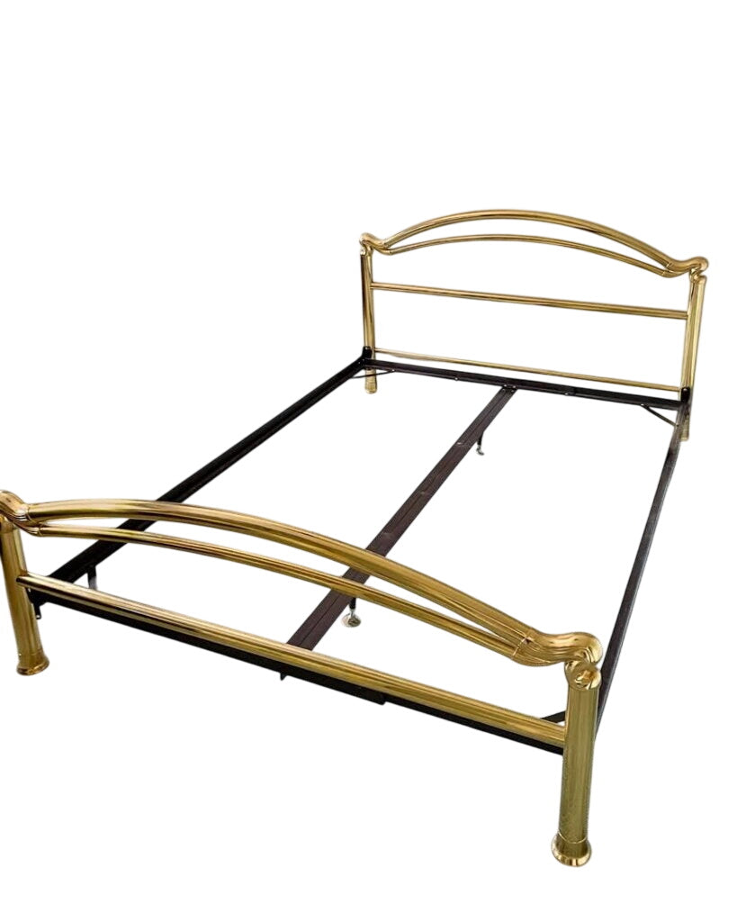 Vintage Italian Pelicano Brass Bed (headboard, footboard, sidings) please measure yourself by Miss Daisy's Consignment & Auction House