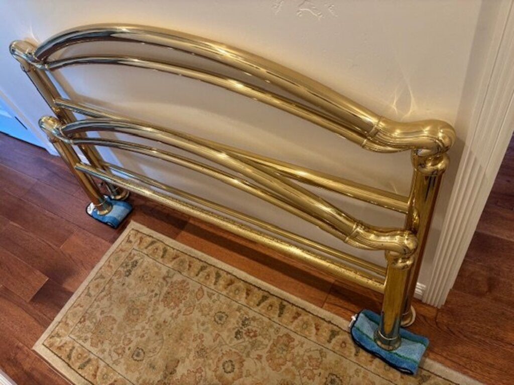 Vintage Italian Pelicano Brass Bed (headboard, footboard, sidings) please measure yourself