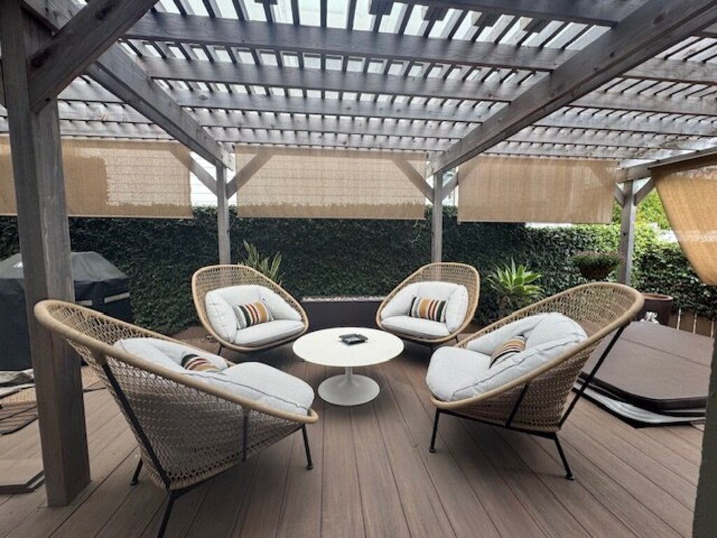 West Elm Paradise Lounge Chairs + Cushins + Covers (set of 4) Orig. $4200