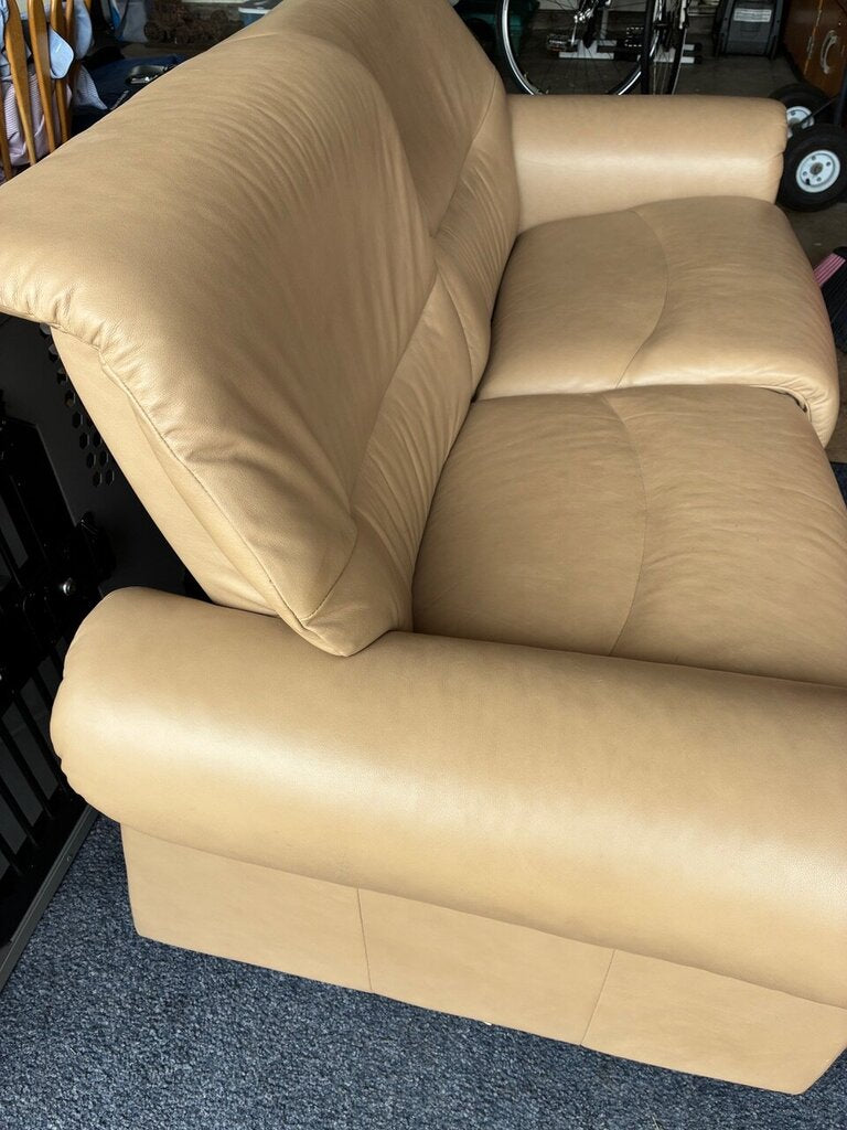 Stressless Leather Reclining Loveseat 68" W.