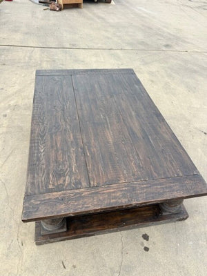Restoration Hardware Balustrade Wood Coffee Table Orig. $2000(47x70x18)