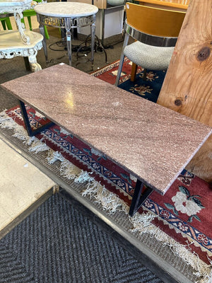 Rose Marble Top Coffee Table 19x45x15