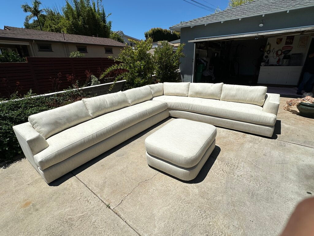 Maiden Home Varick L Shape Sectional Sofa + Ottoman Orig. $11,000 (148x123)
