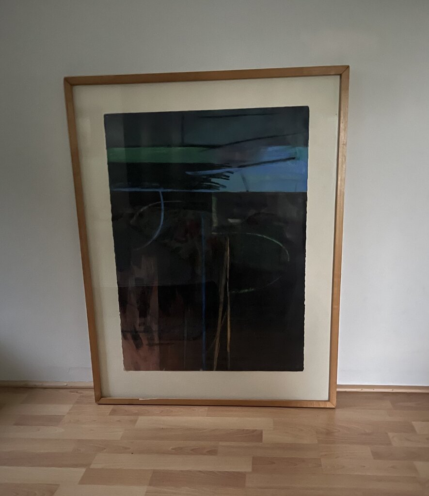 Hugh Margerum "Night" Original Mixed Media on Paper Signed