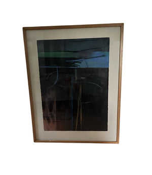 Hugh Margerum "Night" Original Mixed Media on Paper Signed