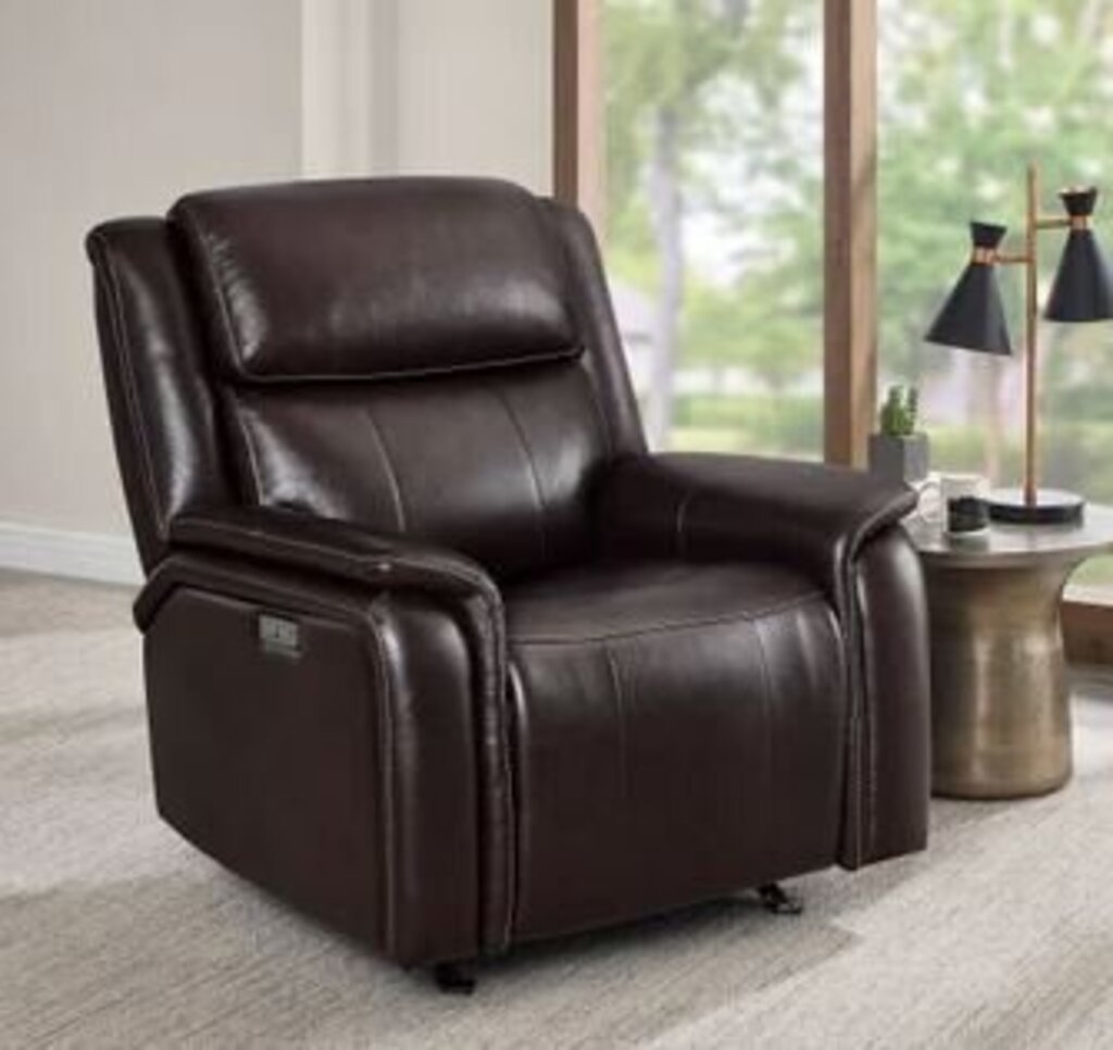 Barcalounger Bryson Leather Power Recliner With Power Adjustable Headrest Orig $799