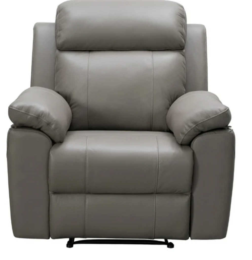 Abbyson Leather Manual Recliner Orig $1039 by Miss Daisy's Consignment & Auction House