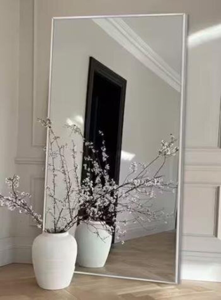Oversize Metal Frame Modern Classic Floor Standing Mirror 71 X 30.5 X 1
