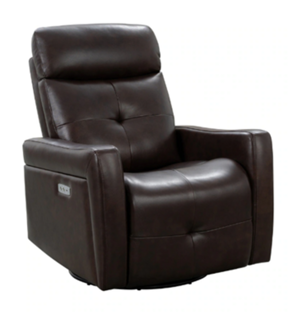 Abbyson Leather Power Swivel Glider Recliner Orig. $750