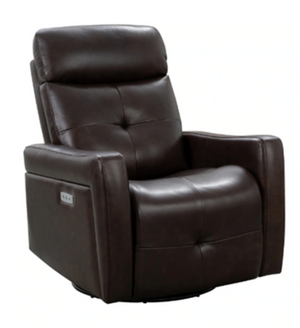 Abbyson Leather Power Swivel Glider Recliner Orig. $750