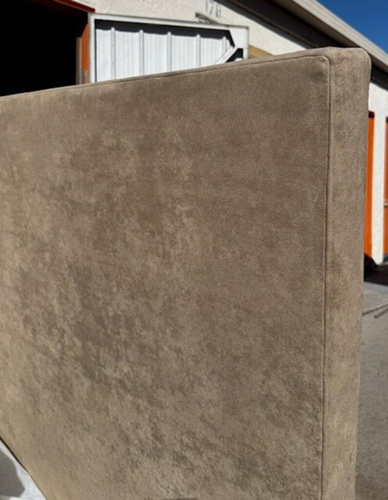 Restoration Hardware Huntington Tan Suede King Head Board