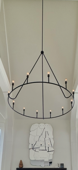 Howe Circular Steel Chandelier 60" W.