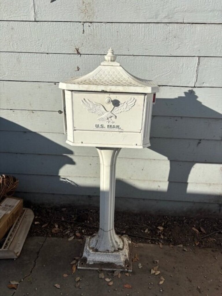 Vintage Architectural Style Pedestal U.S. Mailbox 50" H w/ Lock