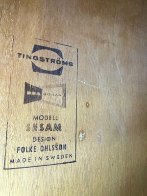 Folk Ohlsson Tingstroms Teak Drop Leaf Table (Made in Sweden) 51x25 (open 51x50)