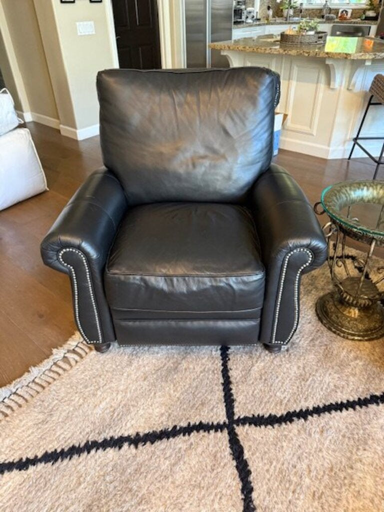 Studded Leather Recliner Chair