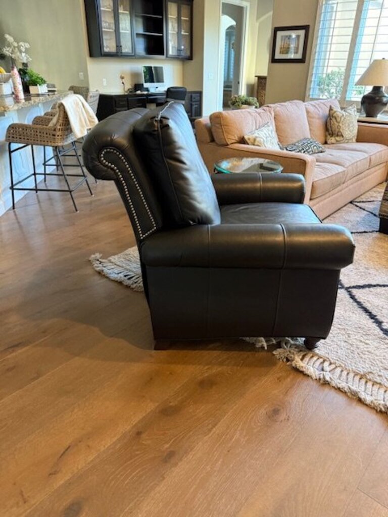 Studded Leather Recliner Chair